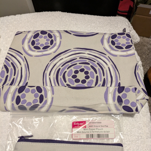 Thirty-One Purple Patterned Makeup Or Accessory Set - Picture 2 of 4